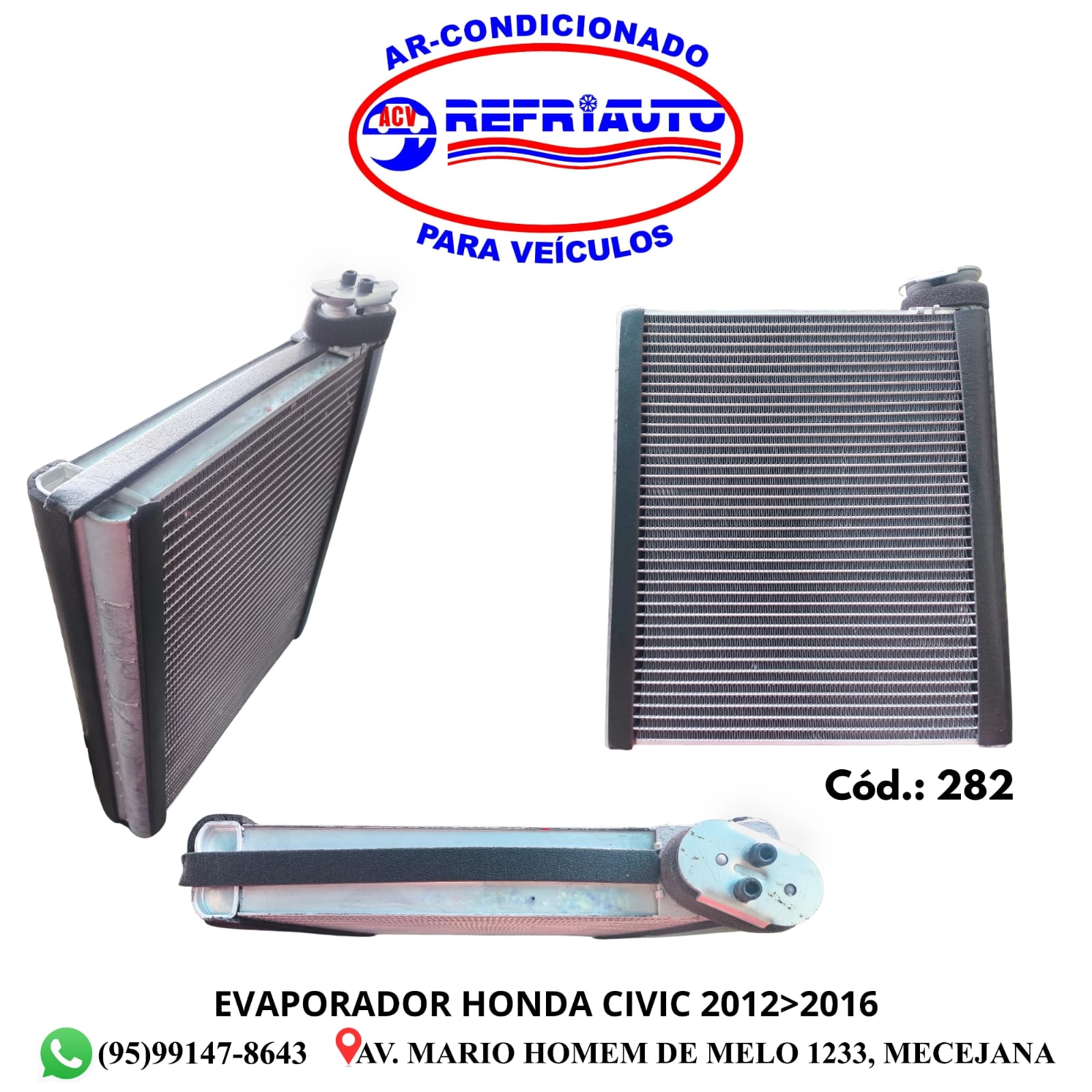 EVAPORADOR HONDA CIVIC 2012>2016